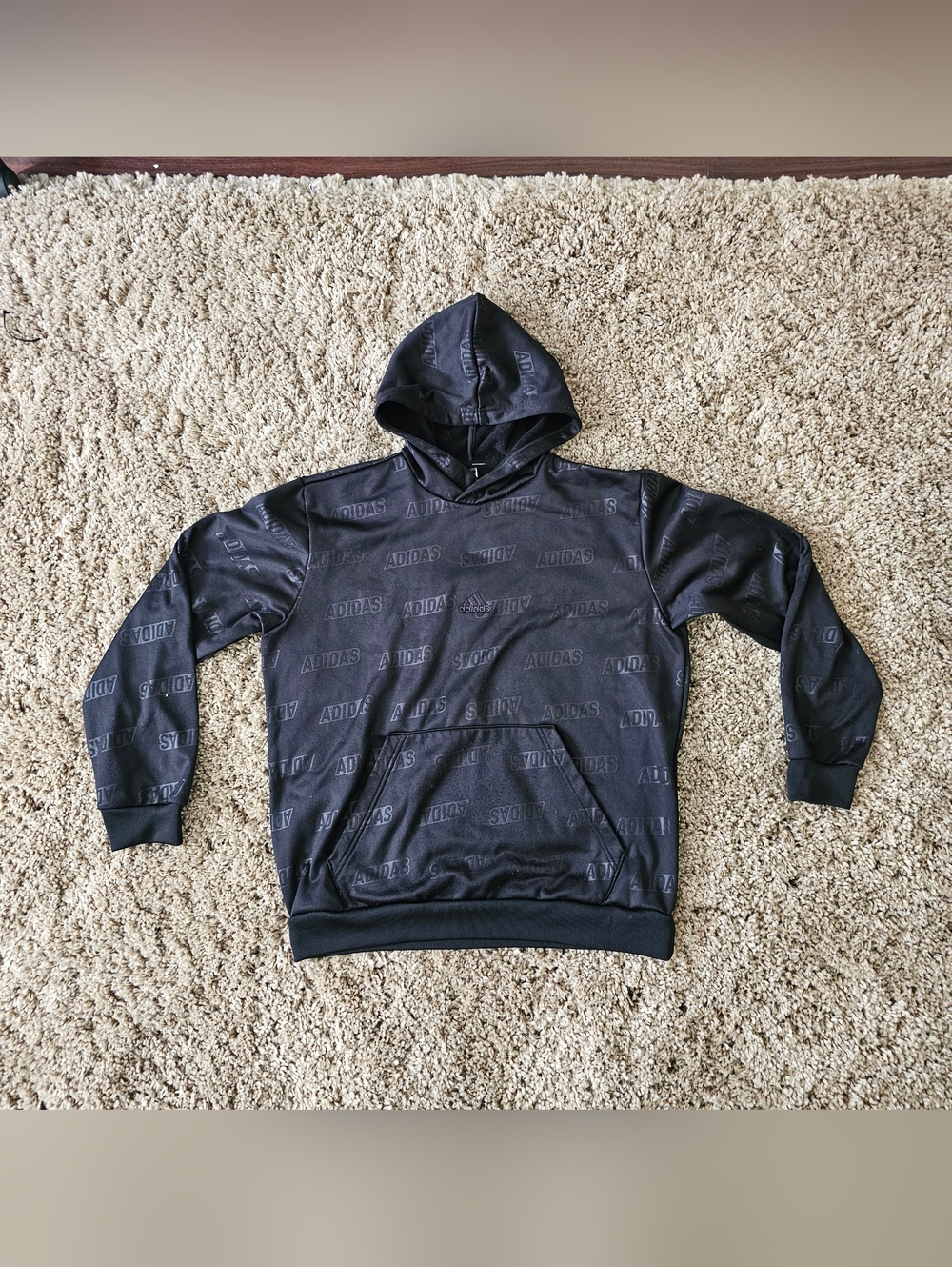 Adidas Brand Love Fleece Hoodie Sweatshirt Men sz large